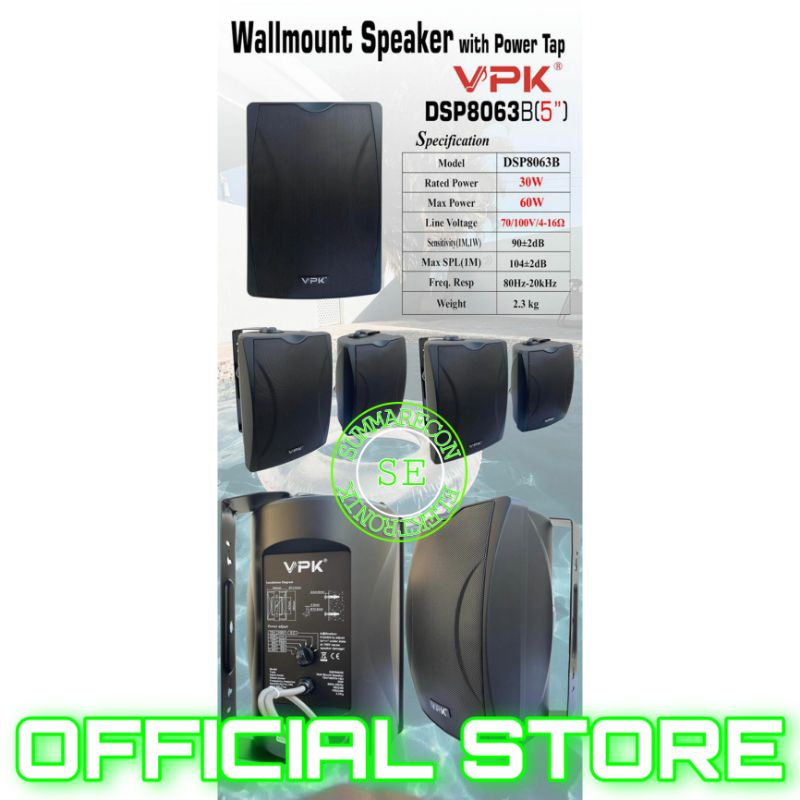 paket speaker masjid cafe restoran kantor live music original vpk 4 pcs speaker 5 inch speaker wall mount speaker outdoor