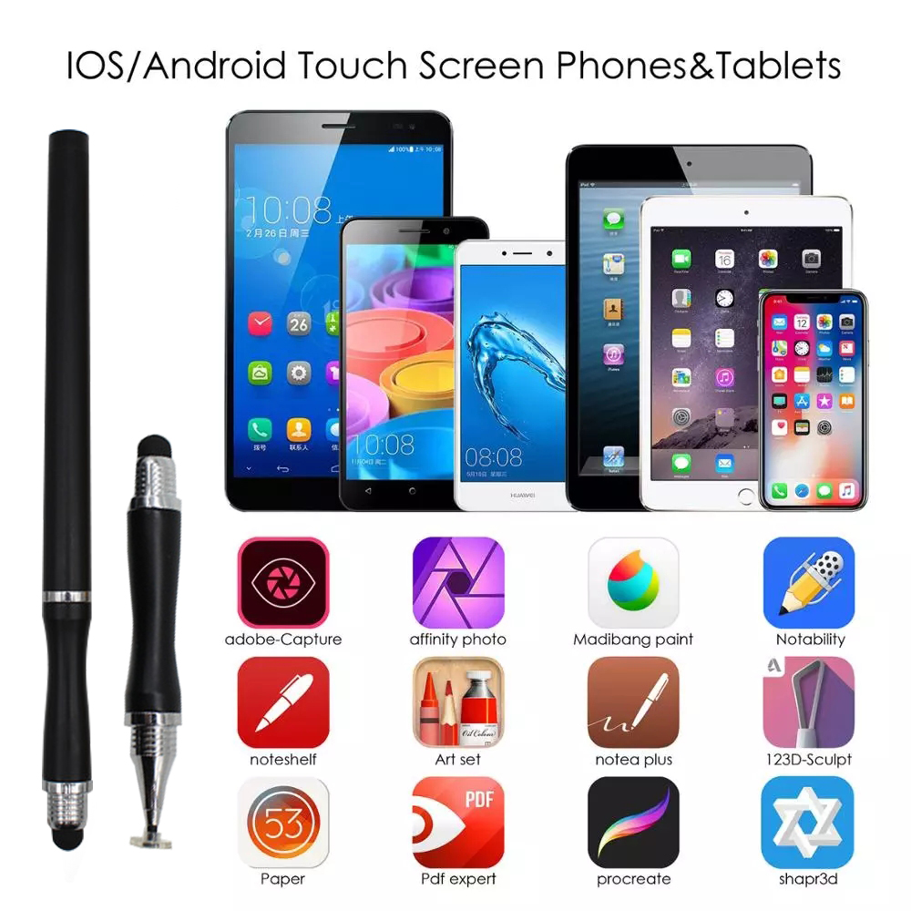 Universal 2 In 1 Pulpena Stylus Capacitive Pencil Multifunction Touch Screen Stylus Pen Android IOS