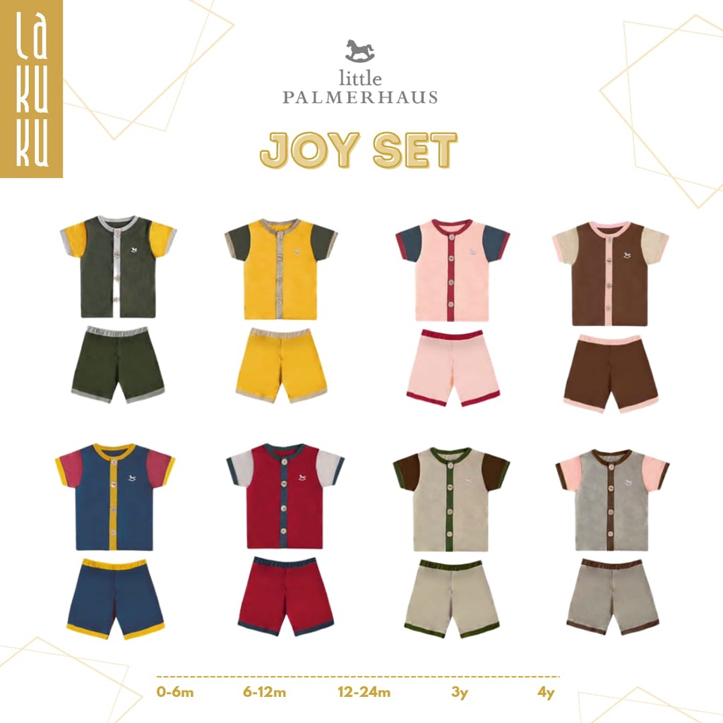 Lakuku - Joy set Little Palmerhaus Setelan Baju Celana Pakaian Anak