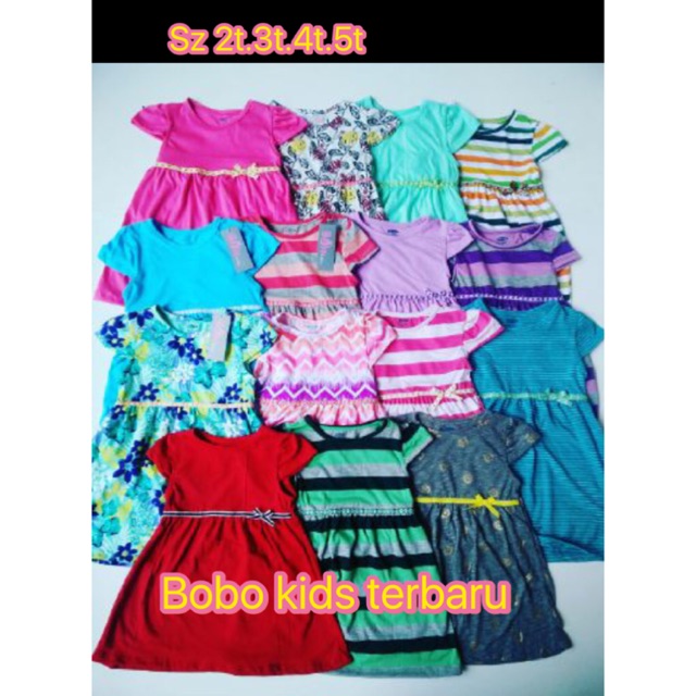 Dress bobo kids terbaru lo grosir 25x10pcs ya
