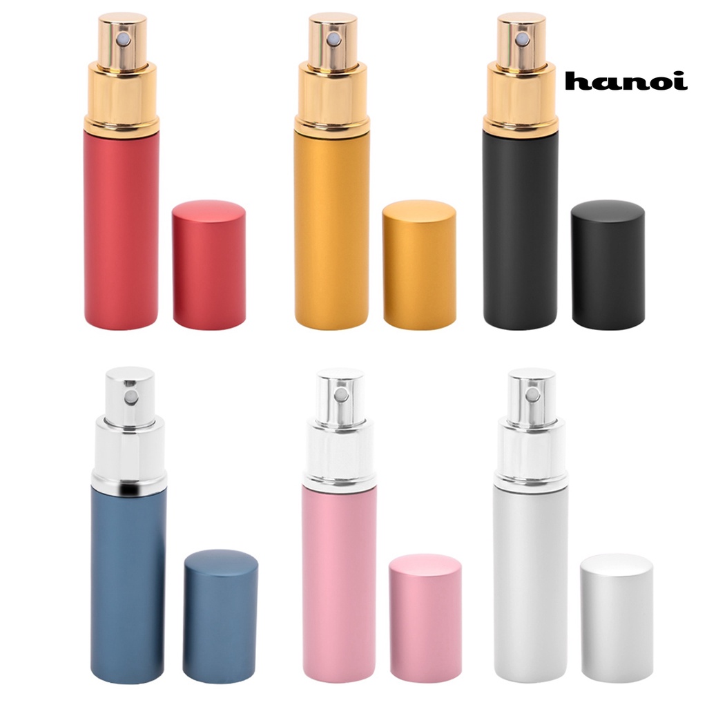 HQTM_10ml Empty Aluminum Perfume Bottle Portable Travel Atomiser Refillable Container