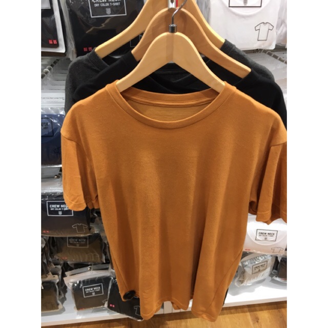 crew neck dry color t shirt uniqlo