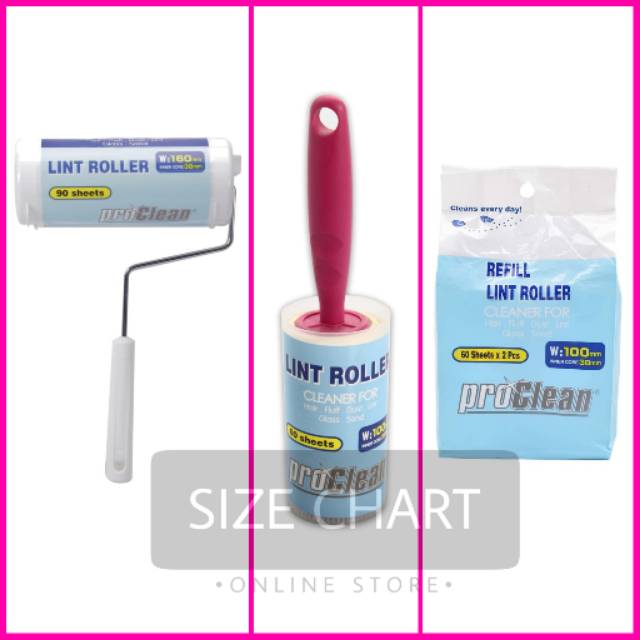 Lint Roller Pengangkat Bulu Hewan/Bulu Pakaian/Rambut/Debu Halus &amp; Refill