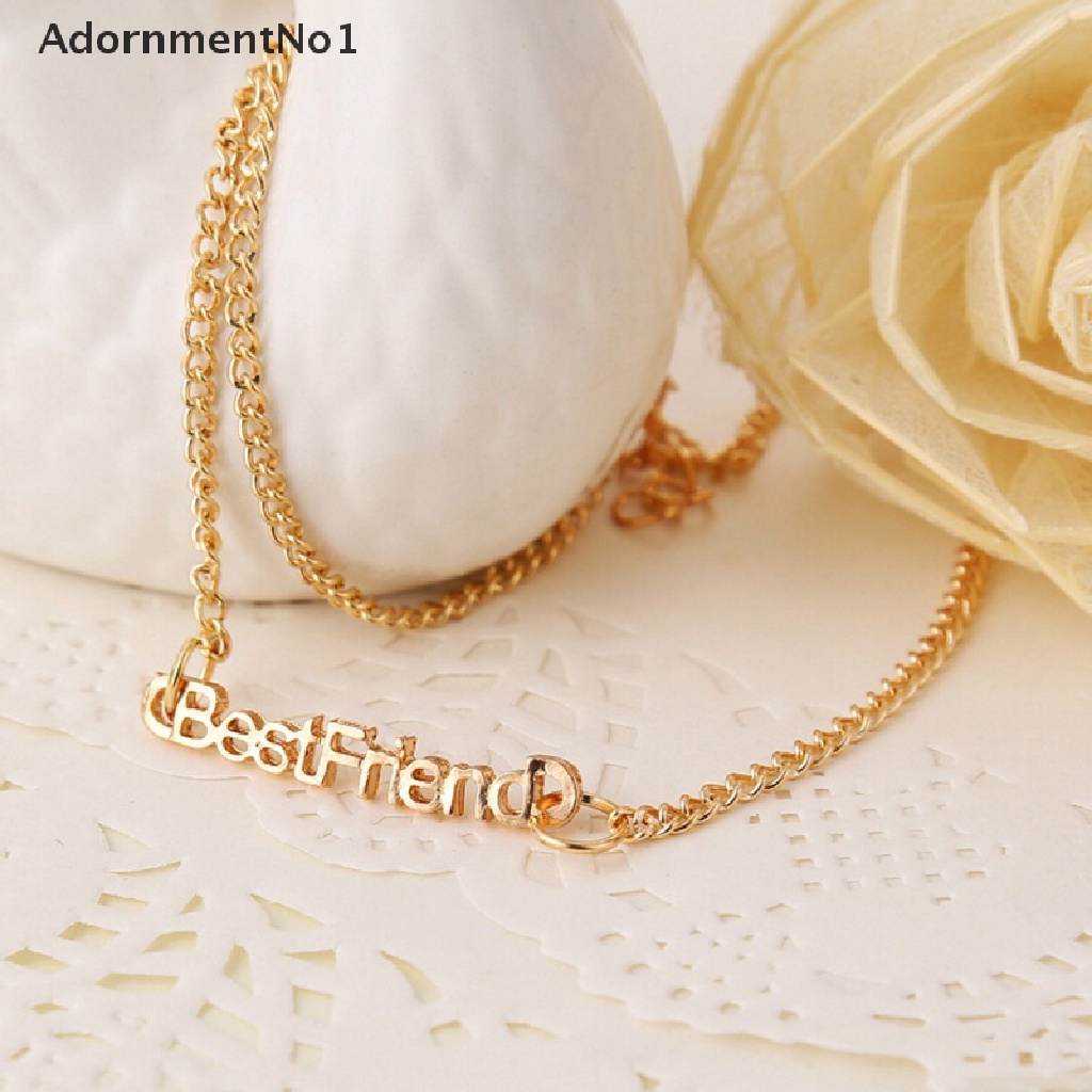 (AdornmentNo1) Gelang Persahabatan Bahan Alloy Desain Tulisan Best Friends Untuk Pria / Wanita