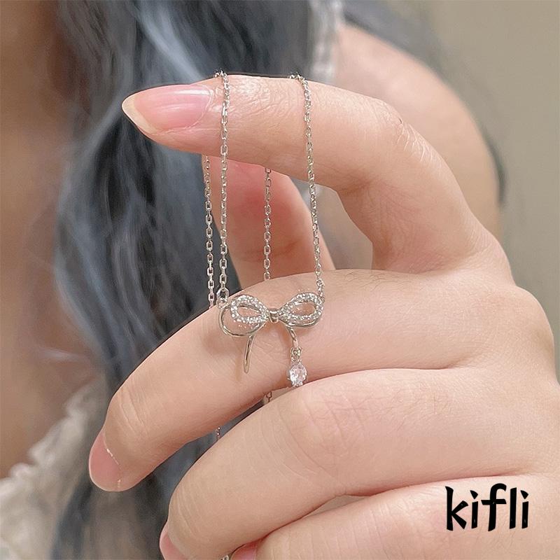 Kalung Tiga Dimensi,Double layer Bentuk Water Drop,Untuk Wanita