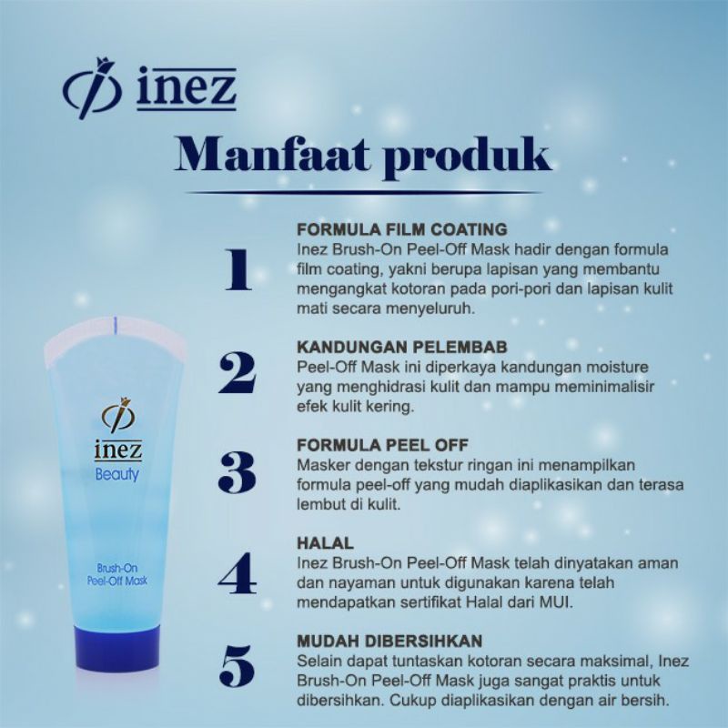 INEZ Brush On Peel Off Mask / Masker Wajah