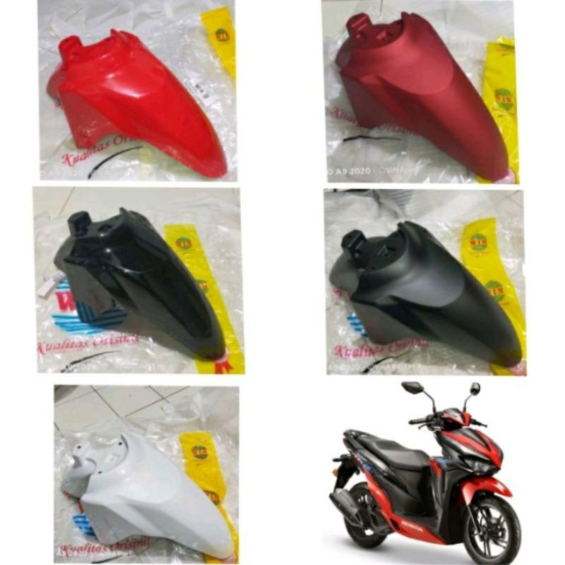 SPAKBOR DEPAN VARIO 150 125 LED NEW 2018  2019 2020 2021 / HITAM MERAH PUTIH MERAH DOFF | SLEBOR DEPAN VARIO 150 125 LED NEW