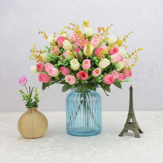 COD BUNGA MAWAR  BUNGA TANGKAI PLASTIK BUNGA ARTIFISIAL BUNGA PAJANGAN IMITASI BUNGA HIASAN BT9013-2