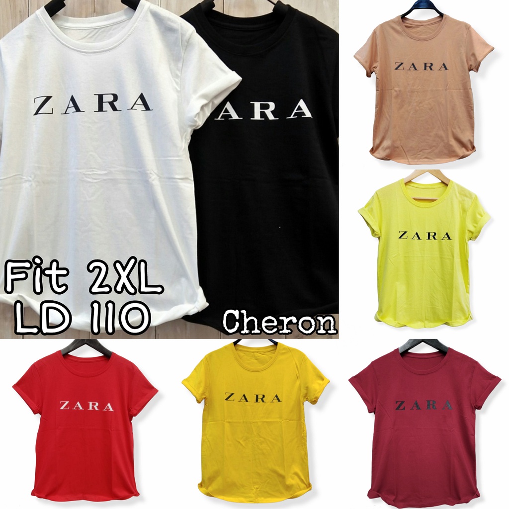 CHERON 19457 - Kaos Distro Wanita Fit XXL LD 110 Baju Atasan Oblong Cewek Jumbo 2XL Big Size Bigsize