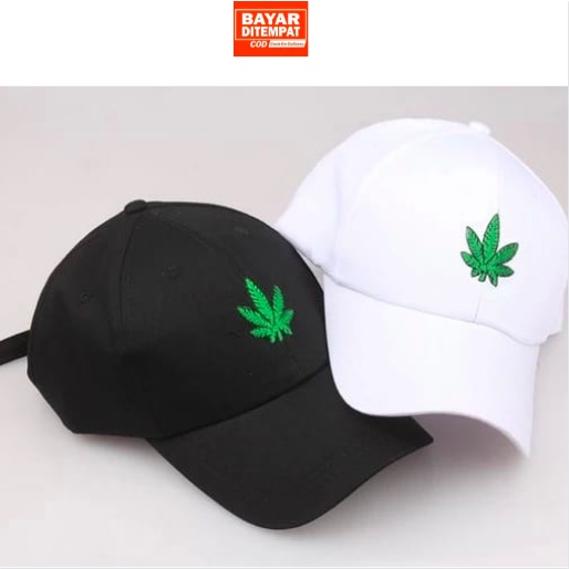 Topi Baseball Bordir Daun Ring Besi Unisex Remaja Dewasa Kualitas Premium