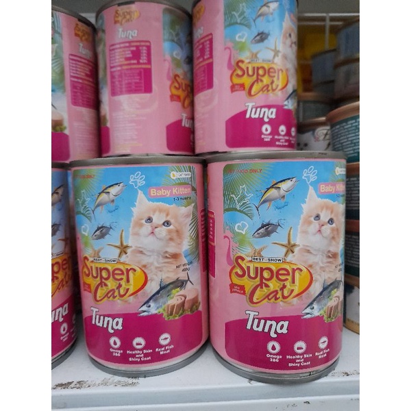 Makanan Basah Kucing Supercat Kaleng Kitten 400g - Tuna