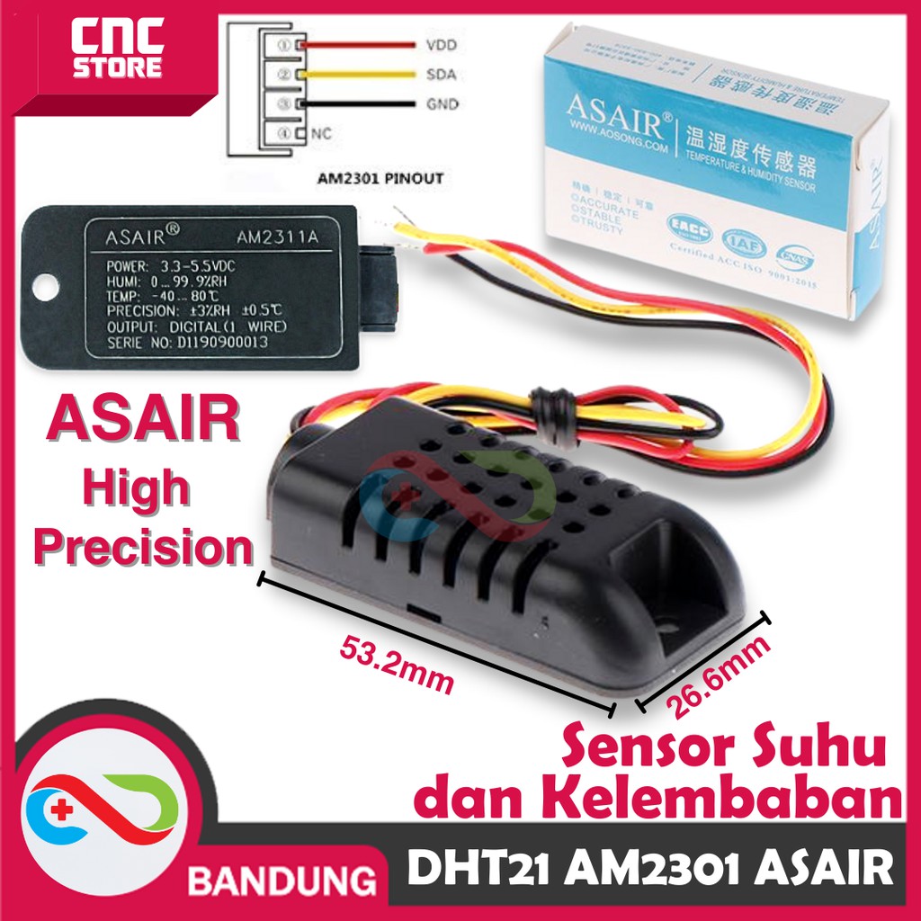 DHT21 AM2301 TEMPERATURE HUMIDTY SENSOR SENSOR SUHU DAN KELEMBABAN HIGH QUALITY ARDUINO