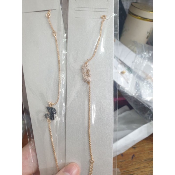 gelang rantai tangan korea angsa hwt emas asli mas 22 gold 700 70% swan pesta mewah
