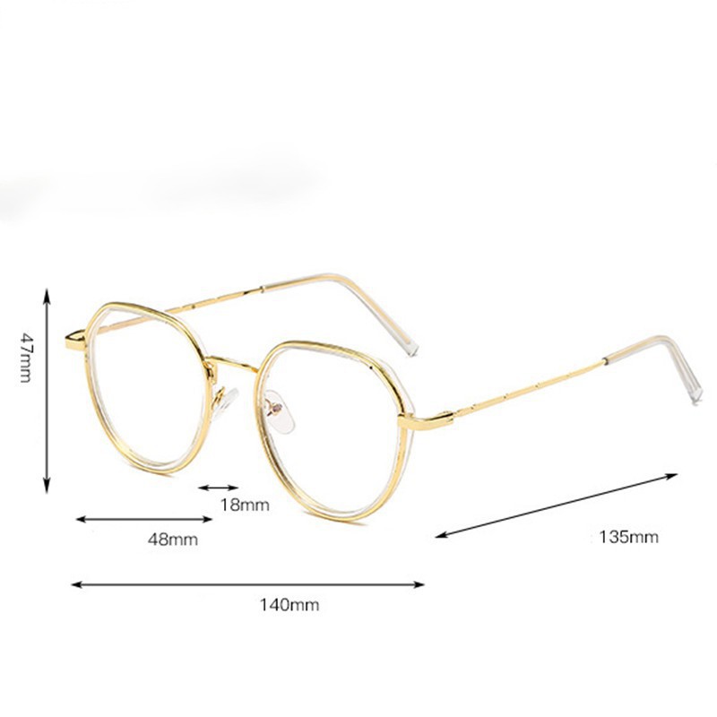 •OKEY BELI• KC171 KACAMATA PRIA WANITA UNISEX ANTI RADIASI KACA MATA FASHION METAL GAYA RETRO KOREA-3