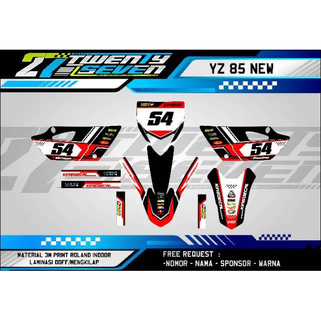 Decal BEBEK TRAIL YZ 85 NEW STIKER BEBEK TRAIL YZ 85 NEW DECAL YZ 85 NEW STRIPING YZ 85 NEW 7