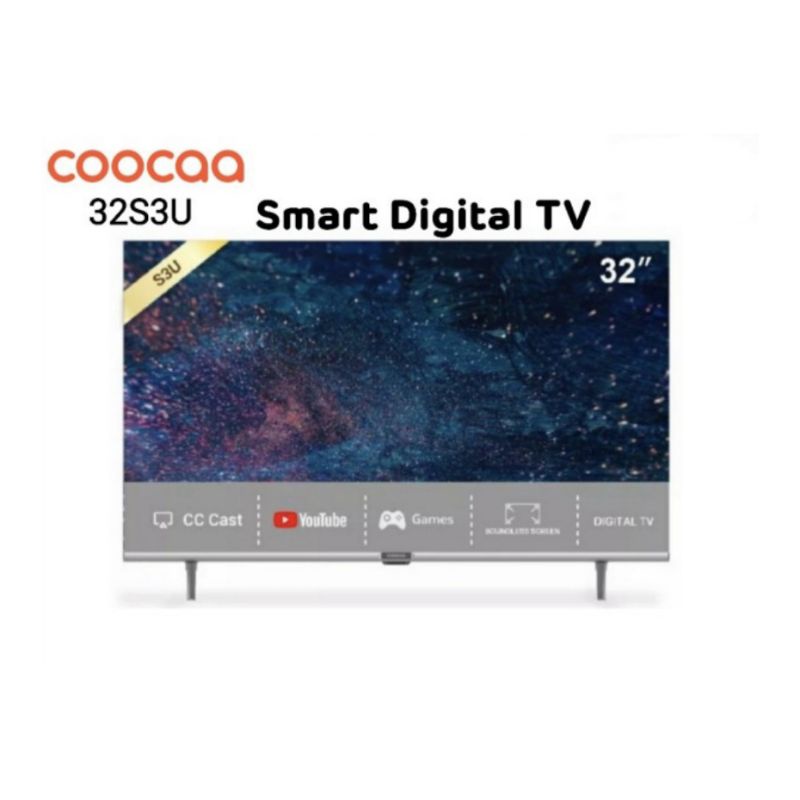 TV LED Coocaa 32 inc 32S3U Smart Tv Digital TV