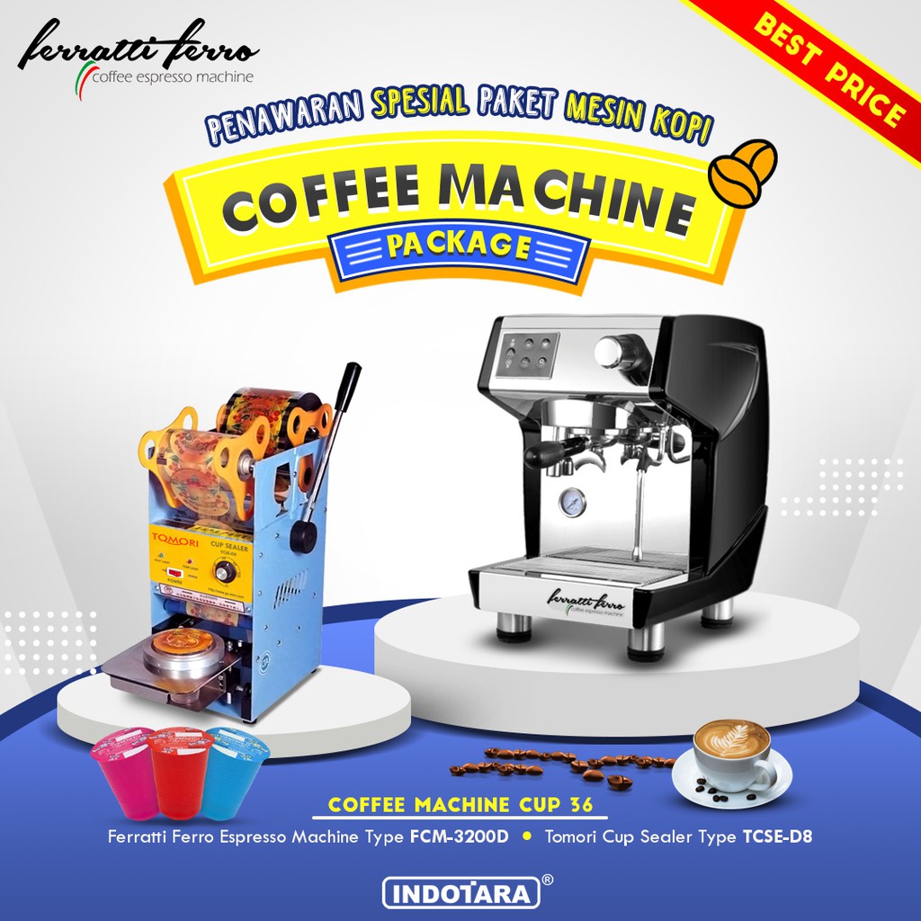 Paket Mesin Kopi Espresso Machine Cup - 36