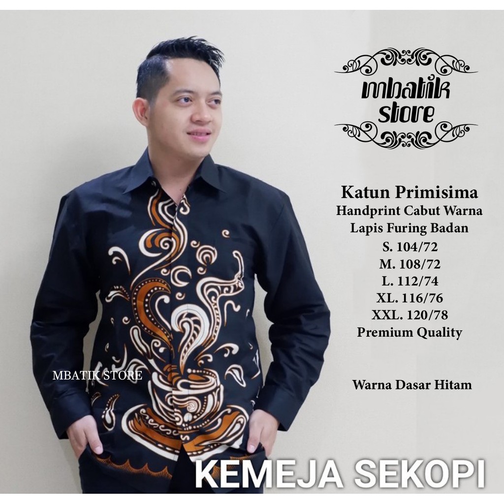 Sekopi Kemeja Batik Pria Lengan Panjang by Dewo