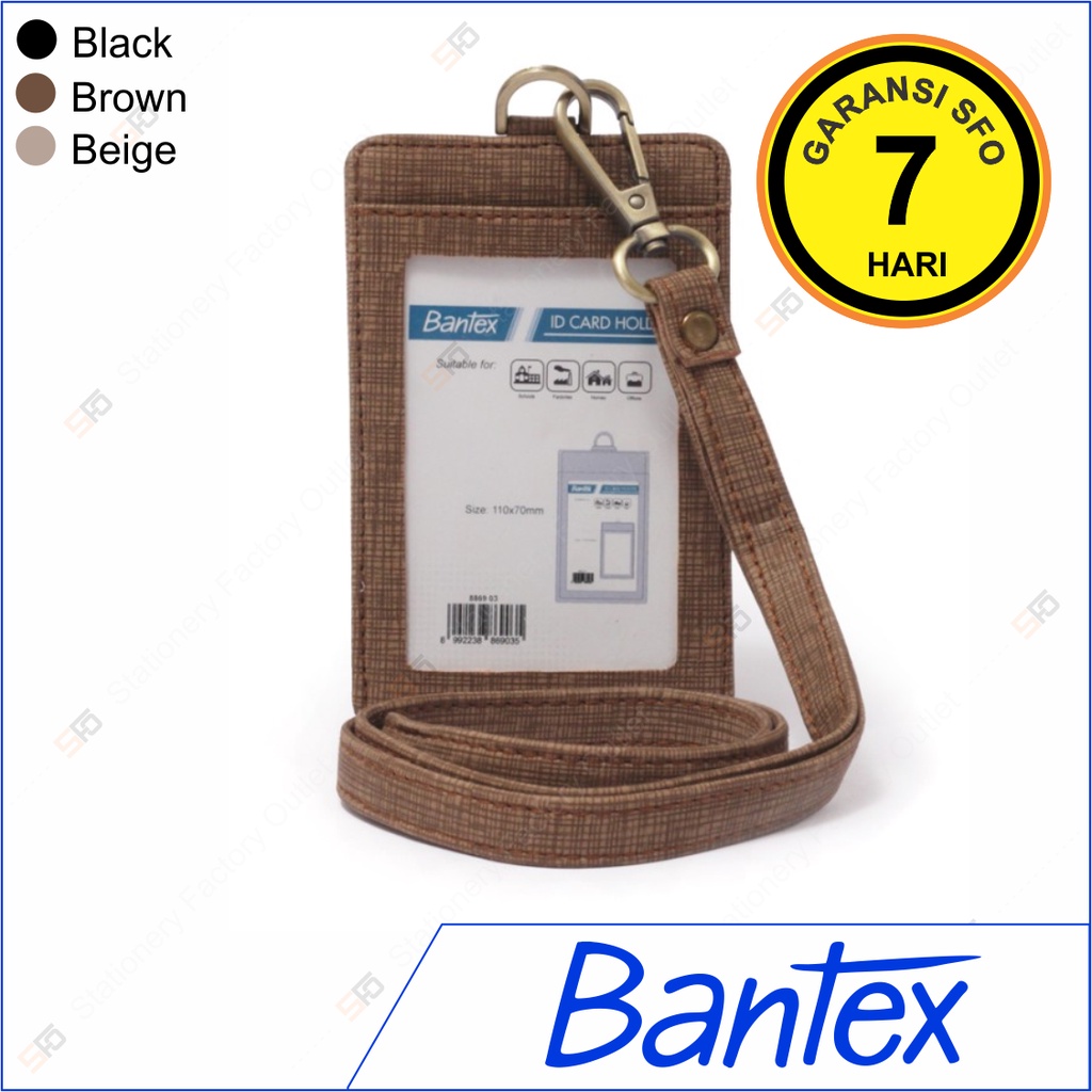 

ID Card Holder Kulit Bantex Potrait + Lanyard (54mm x 86mm) - SFO Semarang Official