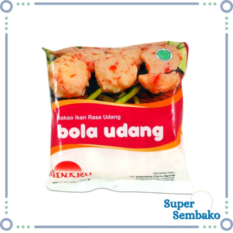 

FROZEN FOOD MAKANAN BEKU MINAKU BOLA BAKSO IKAN RASA UDANG SUKI BBQ 500g