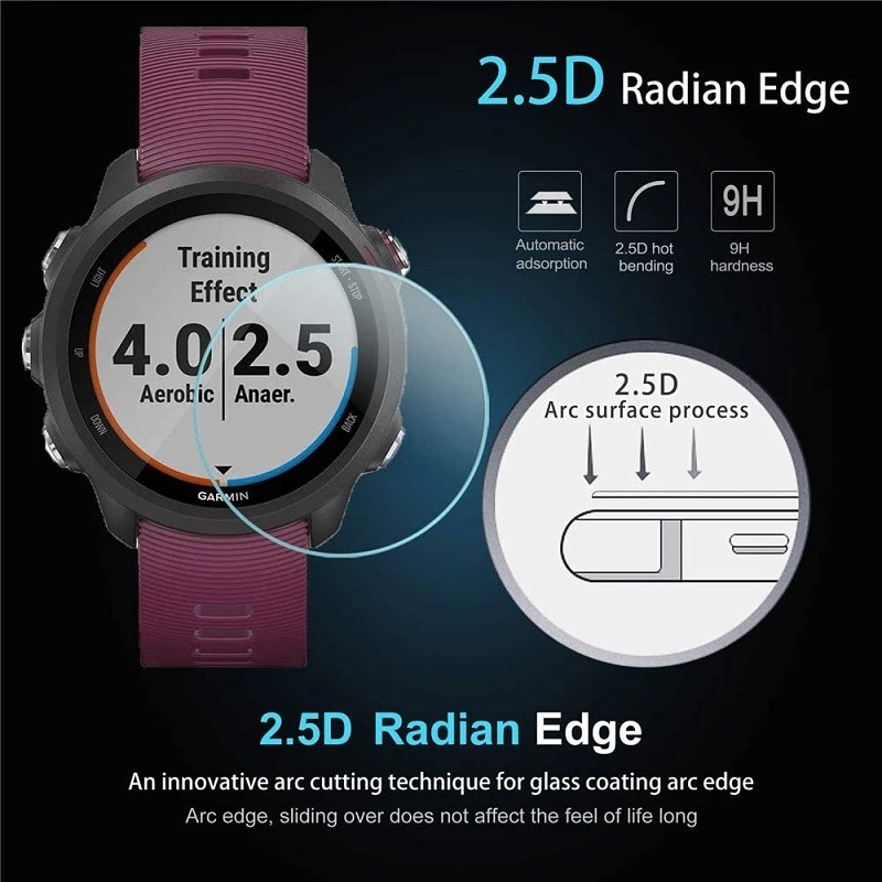 1pc Tempered Glass Pelindung Layar Smartwatch Garmin Forerunner 955 255 255S / Full Cover Anti Gores