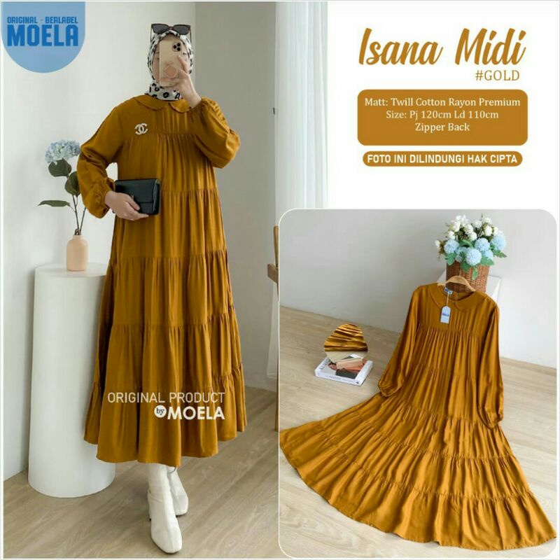 MARITA  &amp; CERIS ,ISANA,BALO Midi Dress Ori by Moelas