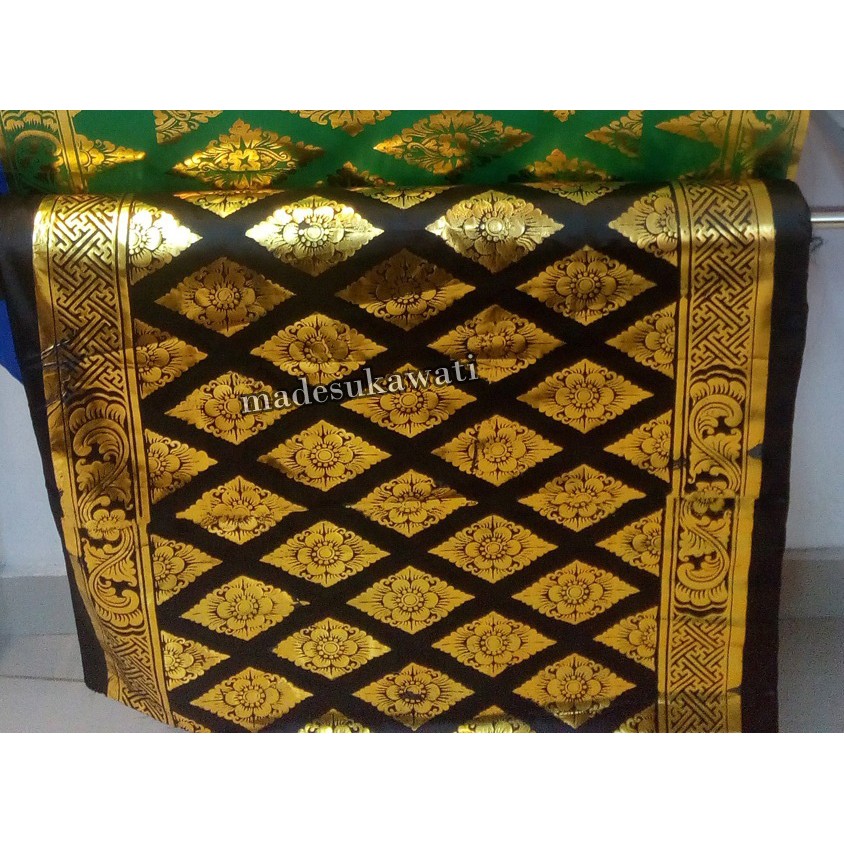 Kain prada Bali emas motif wajik harga per meter kain dekorasi khas bali