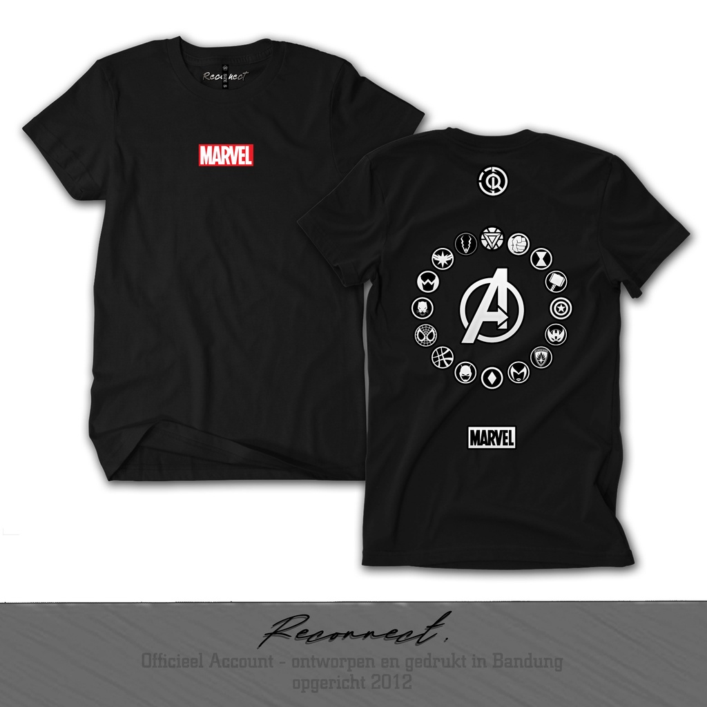 Reconnect Kaos Anak &amp; Dewasa Unisex Marvel Edition The Avengers - Gratis Tambah Nama