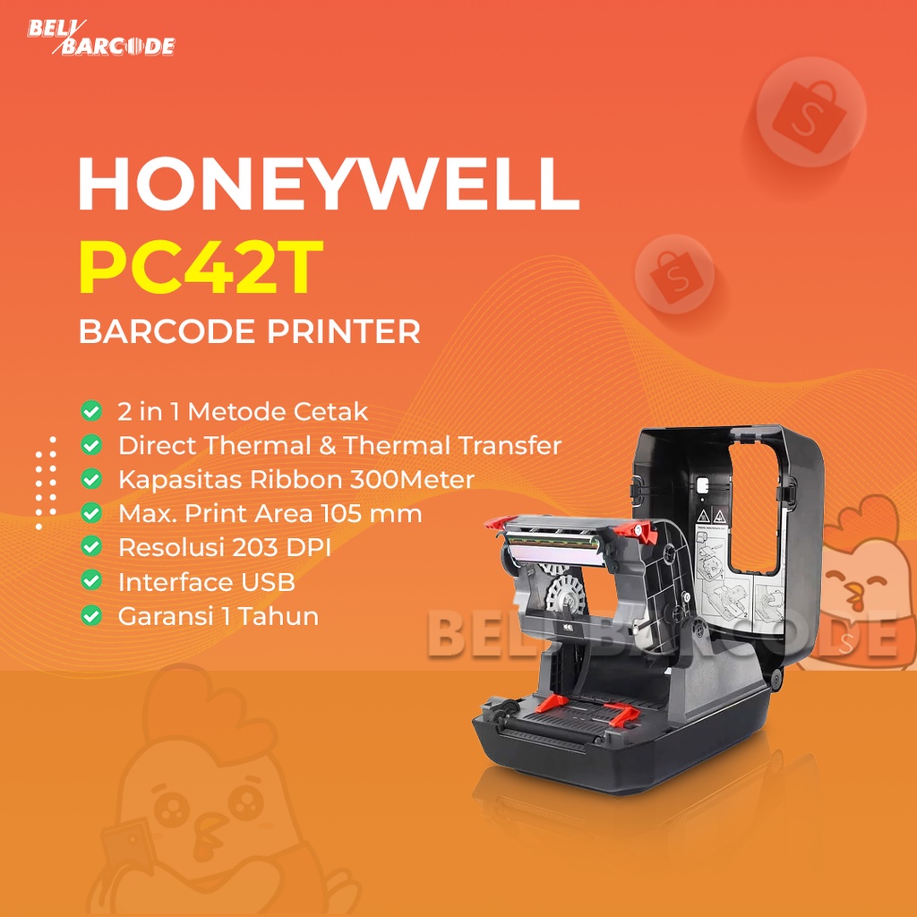 Honeywell Printer Barcode PC42T USB