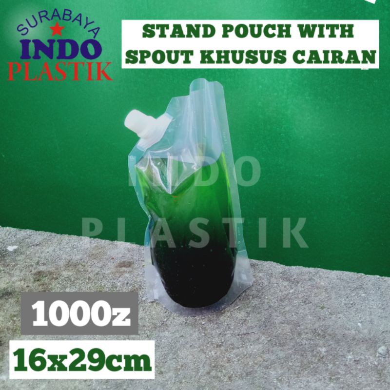 KEMASAN SPOUTPACK 1000ml KPACK POUCH CAIRAN PLASTIK MINUMAN JUS MINYAK