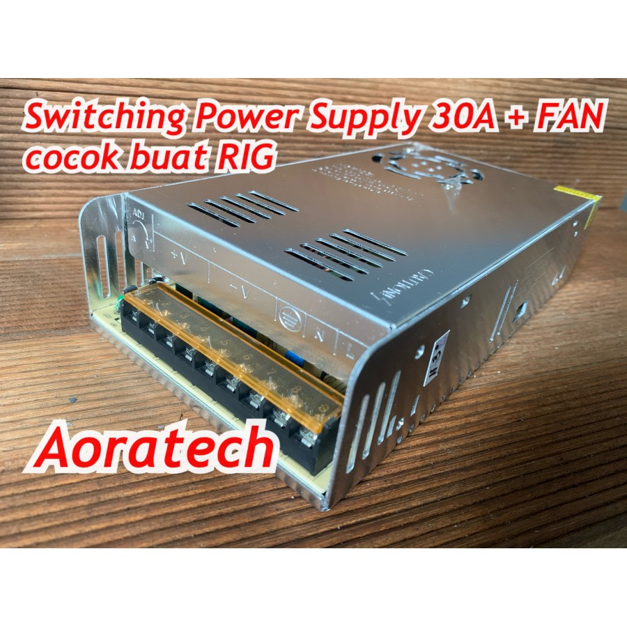 Switching power supply 12v 30a + Fan cocok untuk RIG