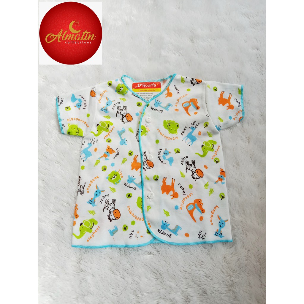 3 Pcs Baju Bayi Pendek Motif Newborn