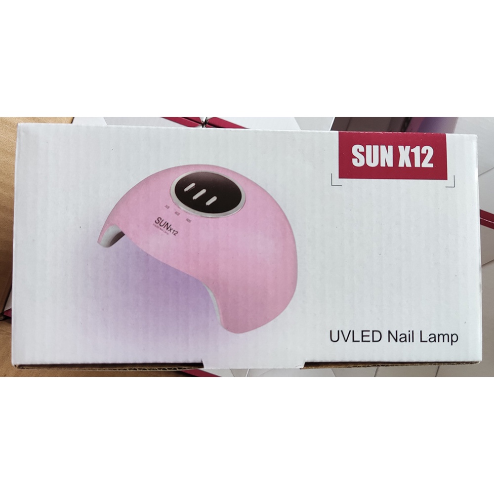 Bisa COD Alat Pengering Kutek Kuku UV LED Nail Dryer 54 Watt 18 LED - SUN X12 Pink