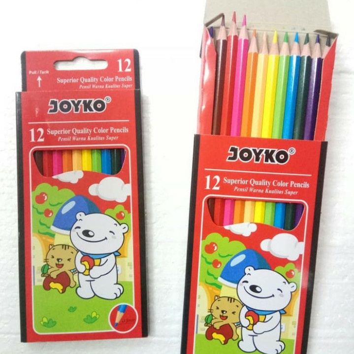 Pensil Warna 12 Panjang Color Pencil Joyko