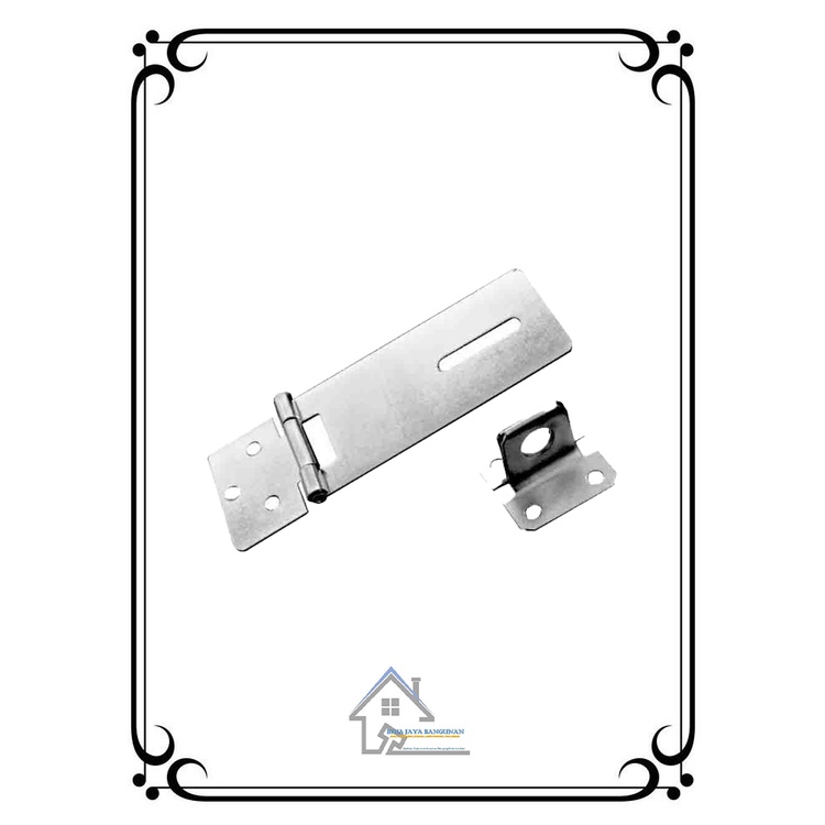 OVERVAL PLAT FAWI-ENGSEL GEMBOK-KUNCI GEMBOK-GRENDEL 4 INCH