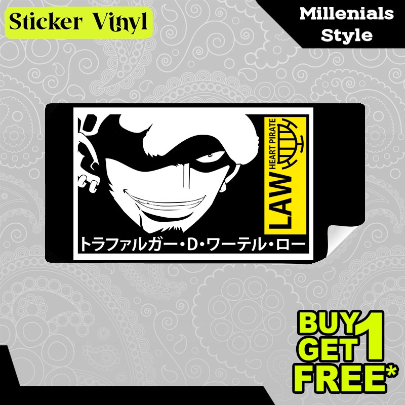 

Stiker Sticker Trafalgar D Water Law Karakter Anime One Piece Aesthetic Bahan Vinyl Satuan Anti Air