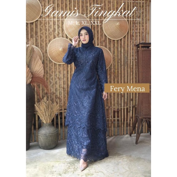 Gamis tulle tingkat modern//gamis pesta terbaruu//gamis