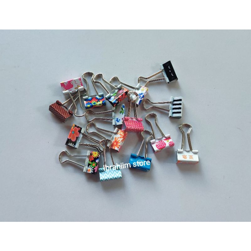 KLIP PENJEPIT KERTAS BINDER CLIP SEDANG 19MM NO. 107 WARNA WARNI KLIP PENJEPIT KERTAS MURAH