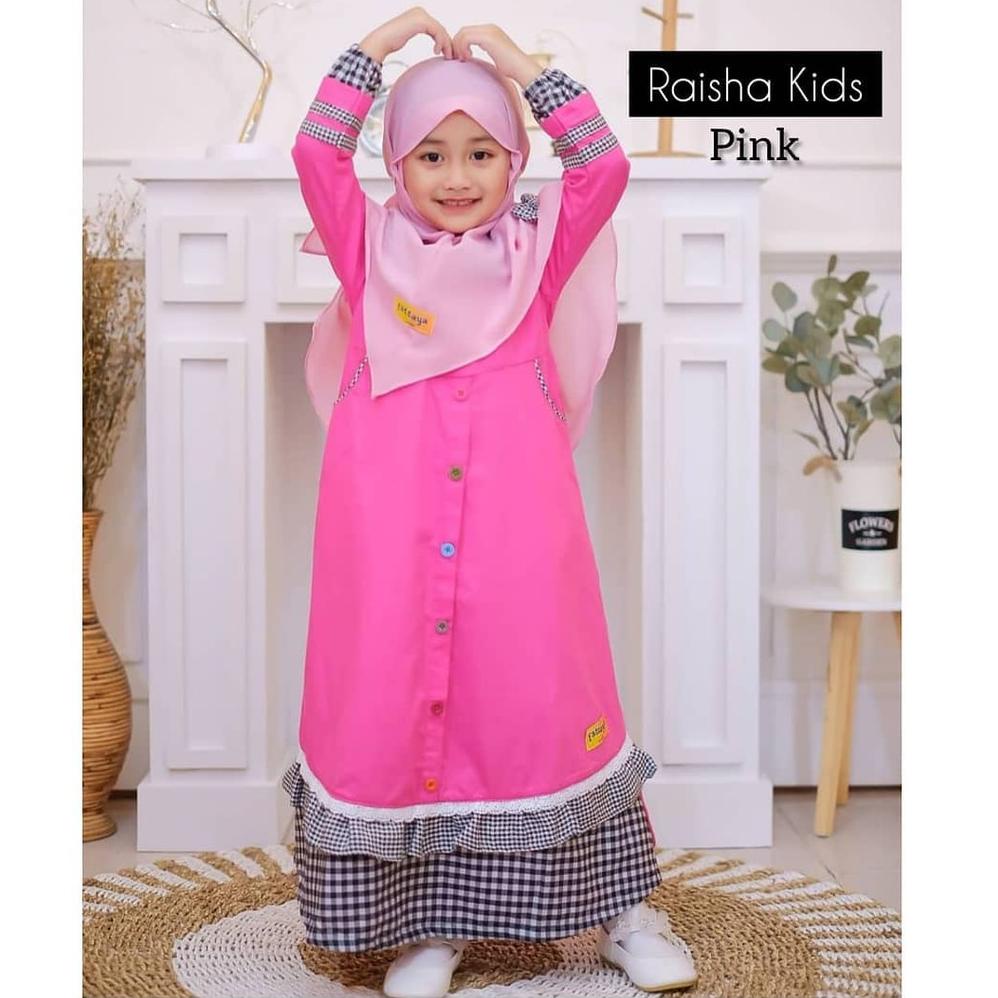 [KODE PRODUK 77] RAISHA SYARI KIDS Gamis Anak Remaja 8 - 9 Tahun Dress Anak Tanggung Model Terbaru G