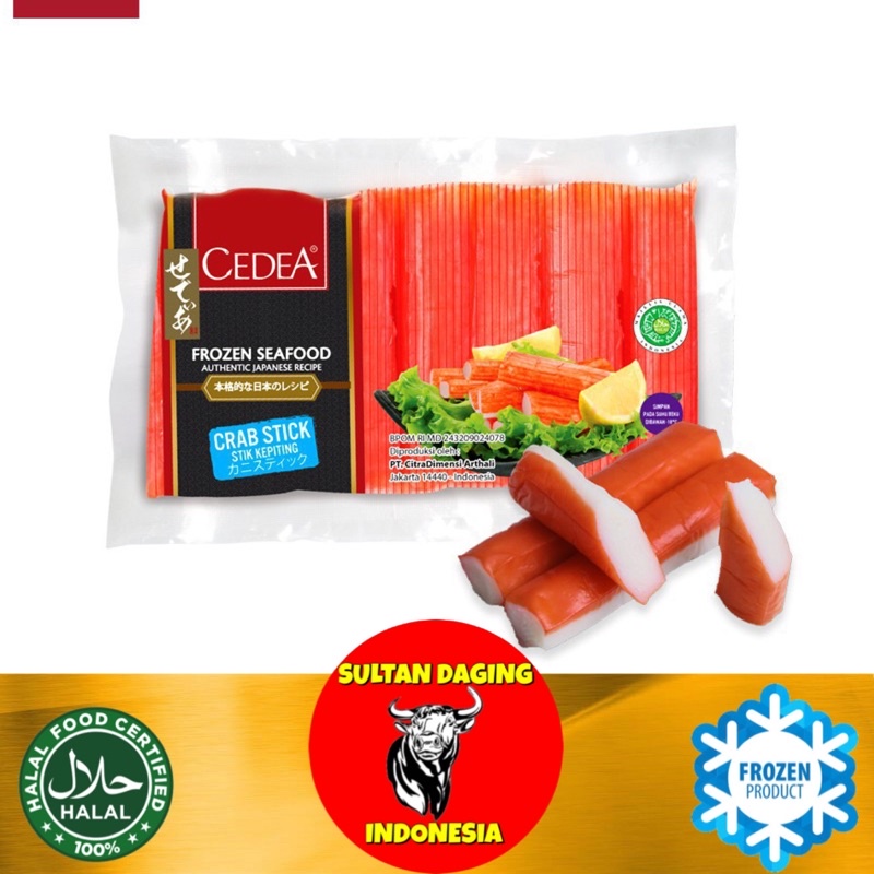 

STIK KEPITING CEDEA CRABSTICK 250 GRAM/ CRAB STICK/ CRAB STIK/ CEDEA/ CRAB/ CEDEA CRAB STICK 250GR