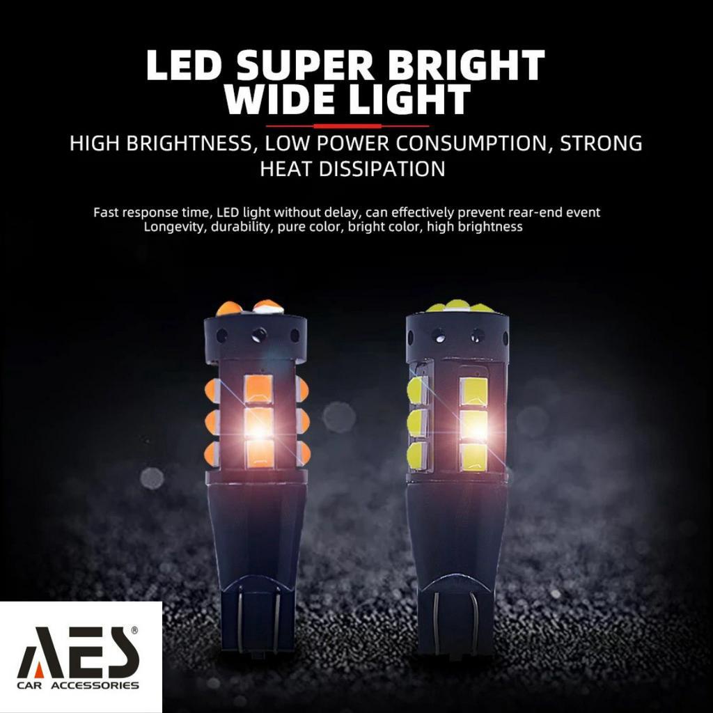 LAMPU LED T10 3030 15 SMD SUPERBRIGHT MERK AES HARGA SEPASANG I LAMPU LED SENJA T10 SKU-2559