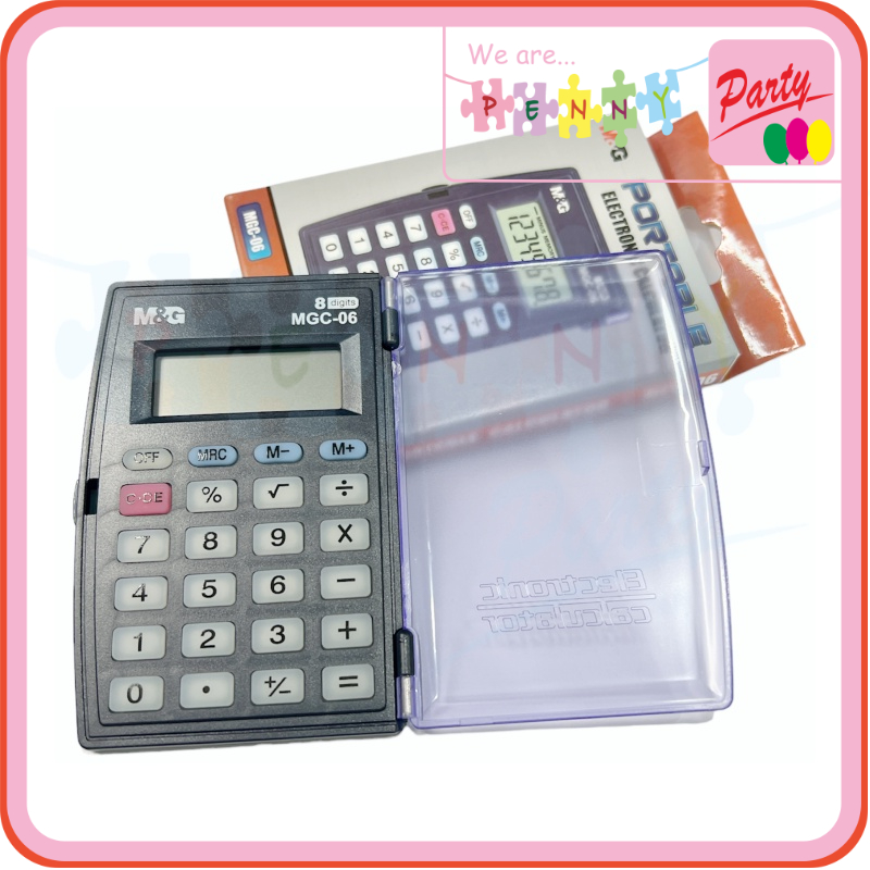 

Kalkulator Saku dengan Tutup Transparan 8 Digit M&G Calculator Portable with Cover 100% Original