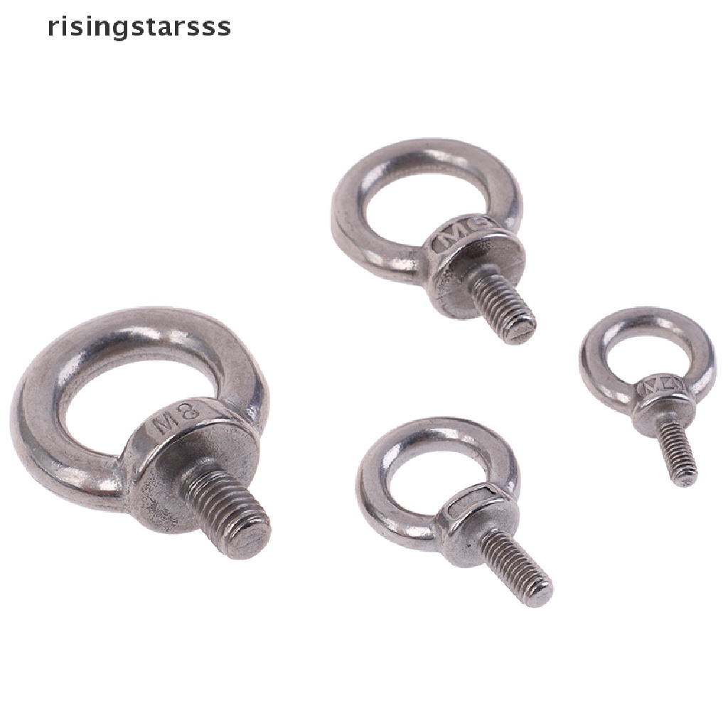 1pc Sekrup Ring Loop Hole Bahan Stainless Steel 304 Untuk Mengangkat Mata