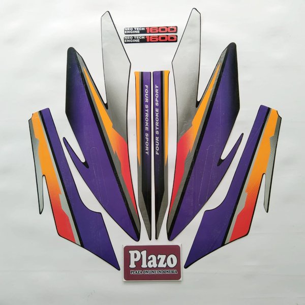 Striping Stiker Honda GL Pro 1997 Ungu