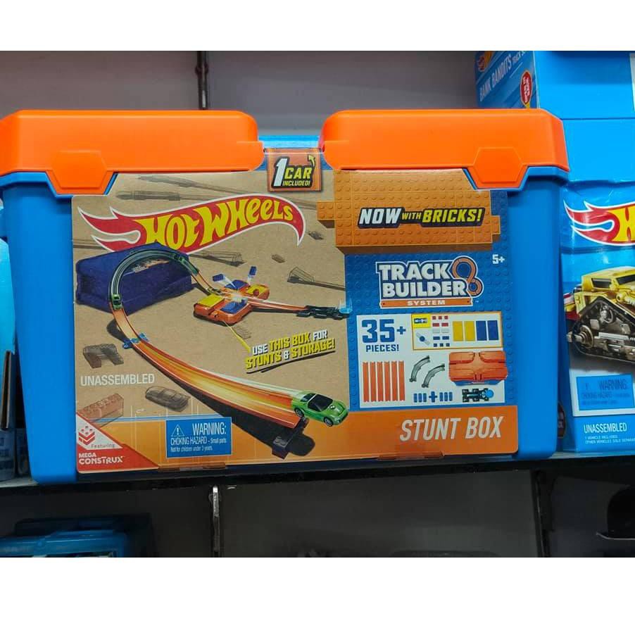 hot wheels track builder stunt box playset