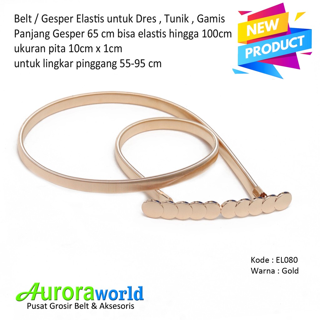 AURORAWORLD BELT ELASTIS UNTUK DRESS BELT TERBARU GAMIS TUNIK  IKAT PINGGANG WANITA ELASTIS GESPER BISA COD