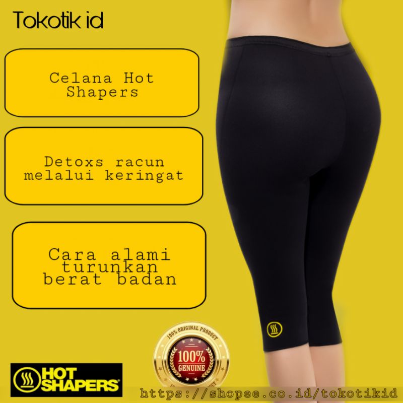 Celana olahraga Hot Shapers neotex pengecil perut pengecil paha leging wanita korset celana pendek