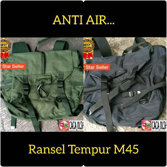 Ransel Tempur TNI Hijau BRIMOB Hitam M1945 RPK Anti Air Standar Militer