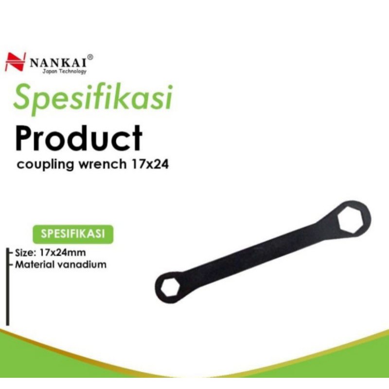 Nankai kunci kopling coupling wrench 17x24