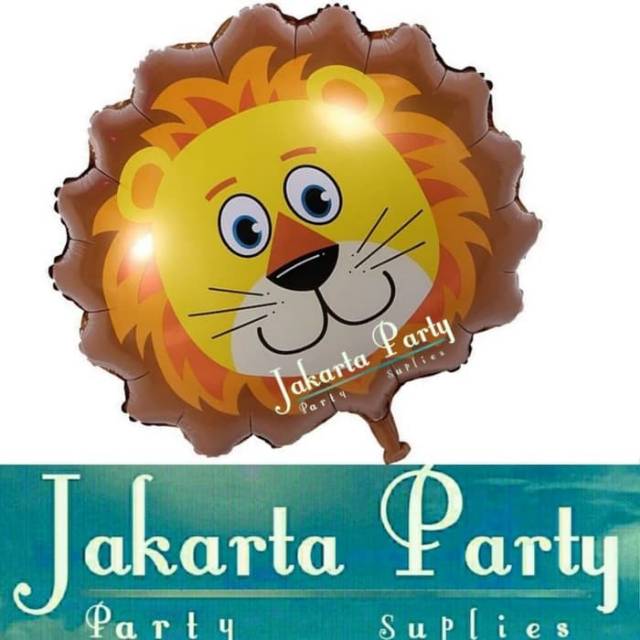 Balon Foil Kepala Singa / Balon Karakter Lion / Balon Animal